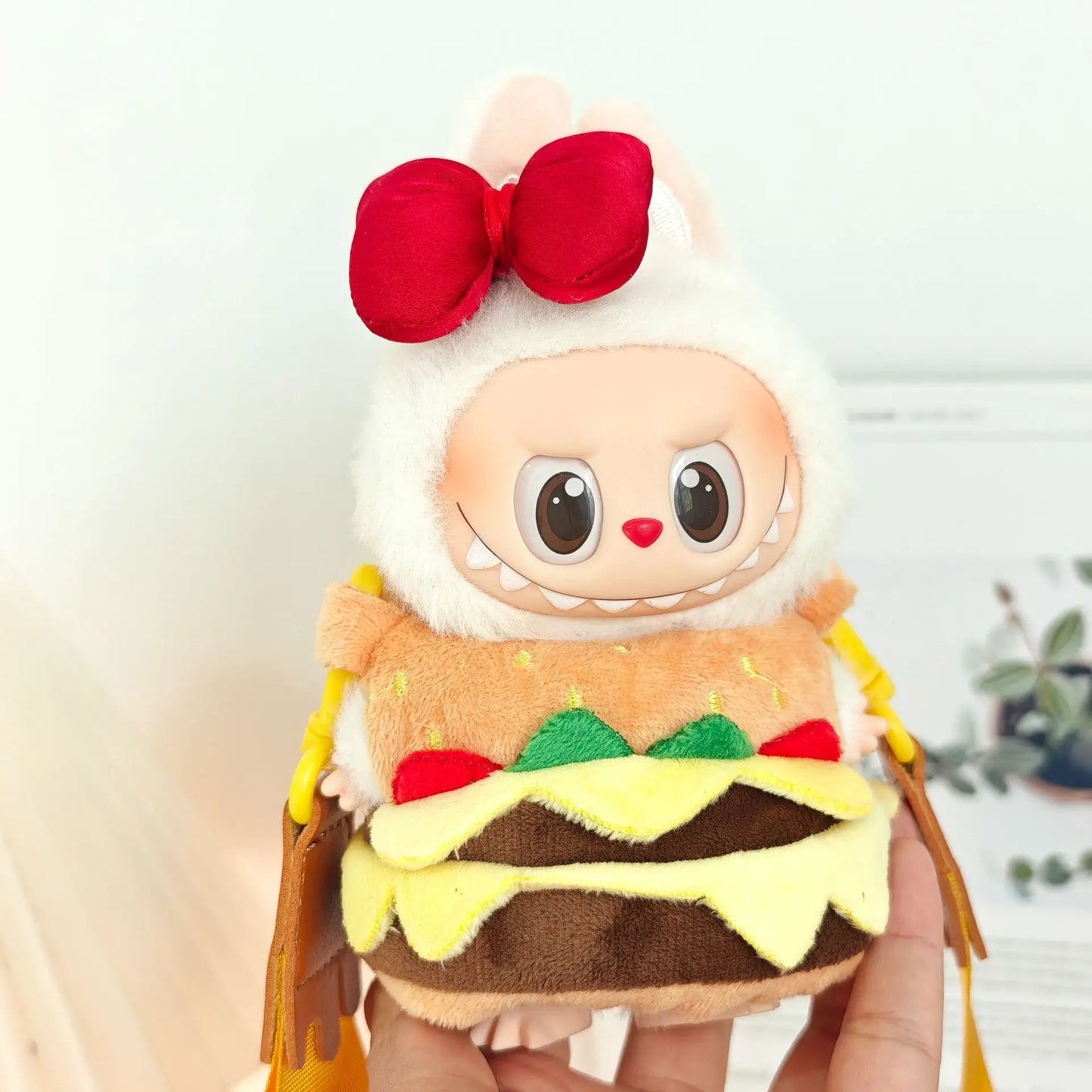 Doll Clothes for Labubu Clothes Hamburger Series 17CM Mini Plush Idol Doll Accessories Fans Gift