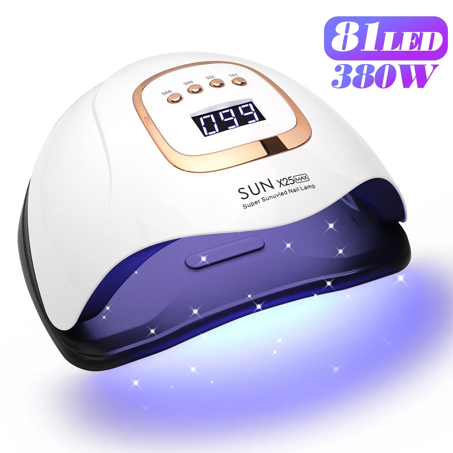UV LEDネイルランプ 380W ネイル硬化ランプ 家庭用サロン向け 強力なLED乾燥ランプ あらゆるジェルポリッシュに対応 プロ仕様のネイル機器