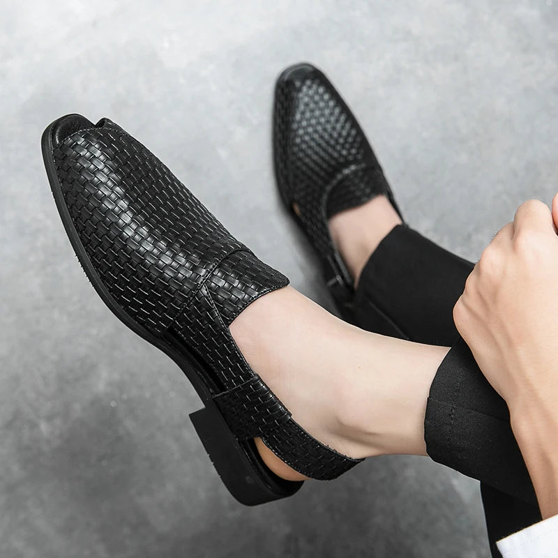 Sandals for Man Fashion Outdoor Roman Genuine Leather Indoor House Platform Male Beach Shoes Casual Men Sandals New In Summer