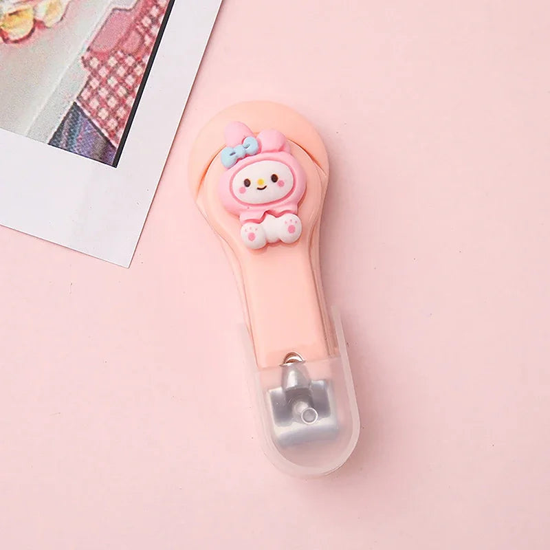 Cute Cartoon Nail Clippers Kawaii Cinnamoroll Hello Kitty Kuromi Melody Nail Clipper Folding Nail Clippers Nail Beauty Tools