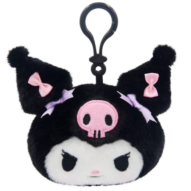 Sanrio Hello Kitty Kuromi Melody Stuffed Toys Pendant Cute Plush Toys Kawaii Keyring Anime Keychain Birthday Gift Party Treats