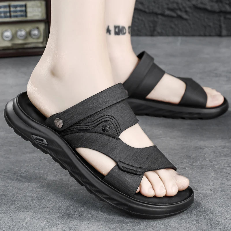 Sandals men with soft soles breathable waterproof anti slip wear-resistant suitable both summer casual wear breathable men shoes