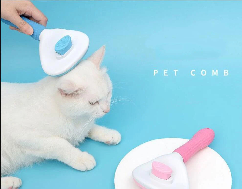 ペット犬用ヘアブラシ 猫用コーム グルーミング&ケア 猫用ブラシ ステンレススチール製コーム 長毛犬用 ペットの掃除 犬用アクセサリー