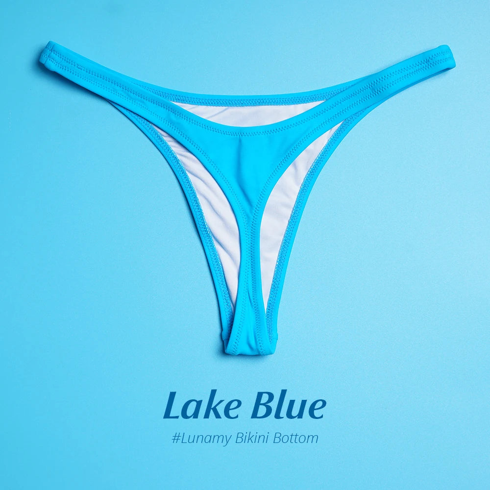 Lunamy ホットセール 水着 ひも水着 レディース ビキニボトムス&トップス セクシービキニセット ビーチウェア Tバック 女性用 スイミングパンツ