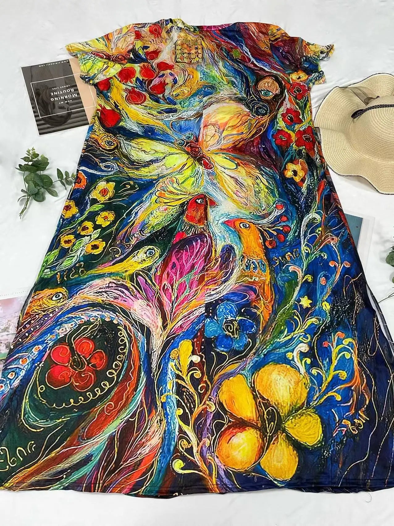 Summer 2025 Trendy plus Size Women's Casual Dress Popular New Style Comfortable Maxi Dress for Ladies Big Sizes