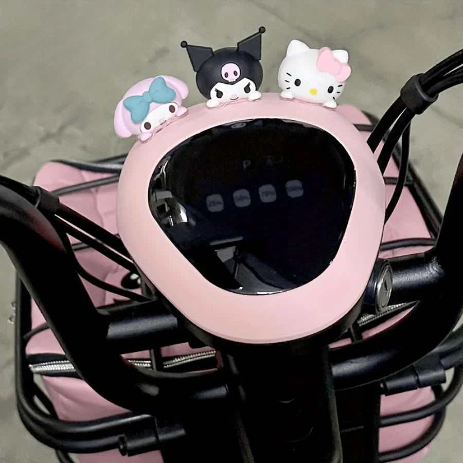 1/4pcs HelloKitty My Melody Kuromi Cinnamoroll Rubber Durable Cute 3D Cartoon Dashboard Decorations for Vehicle Decor