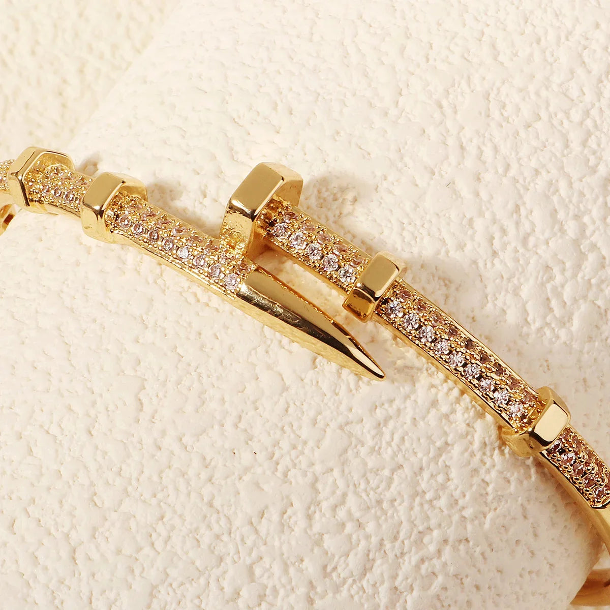 Female Jewelry Nail Bracelets Trendy Bracelet Zircon Screw Bracelet For Women Everyday Party Festive Jewelry As Gifts