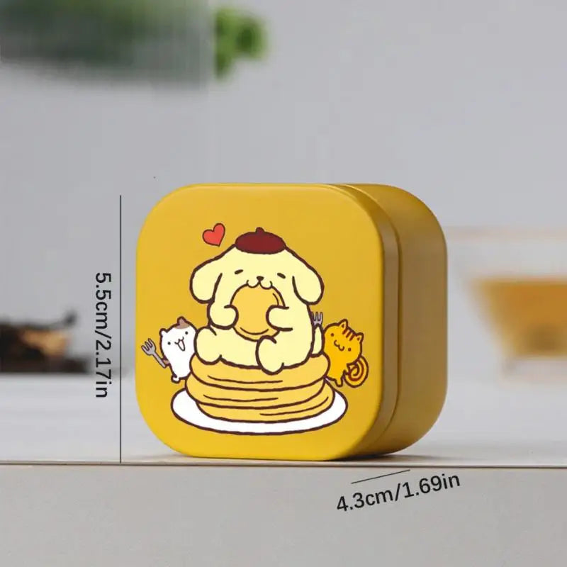 Anime Sanrio Hello Kitty Kuromi Square Metal Storage Box Cinnamoroll Storage Boxes for Organizing Birthday Christmas Gifts