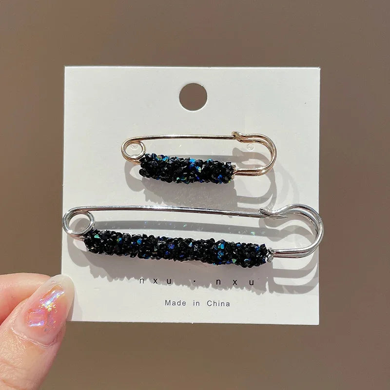 2Pcs Women's Brooch Tighten Waist Brooches for Women Skirt Pants Jeans Adjustable Waist Clip Crystal Pins Clothing Accessories