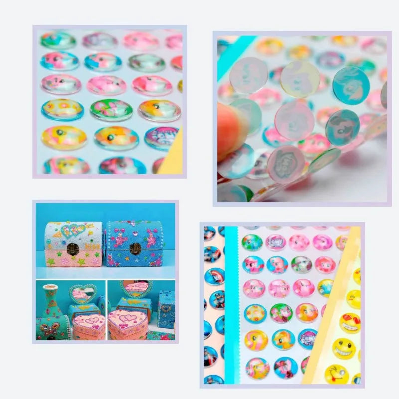 Sanrio My Melody Gemstone Stickers For Kids Cartoon 98 3D Diamond Sticker Kuromi Hello Kitty long card Child&Girls Cute Toy Gift