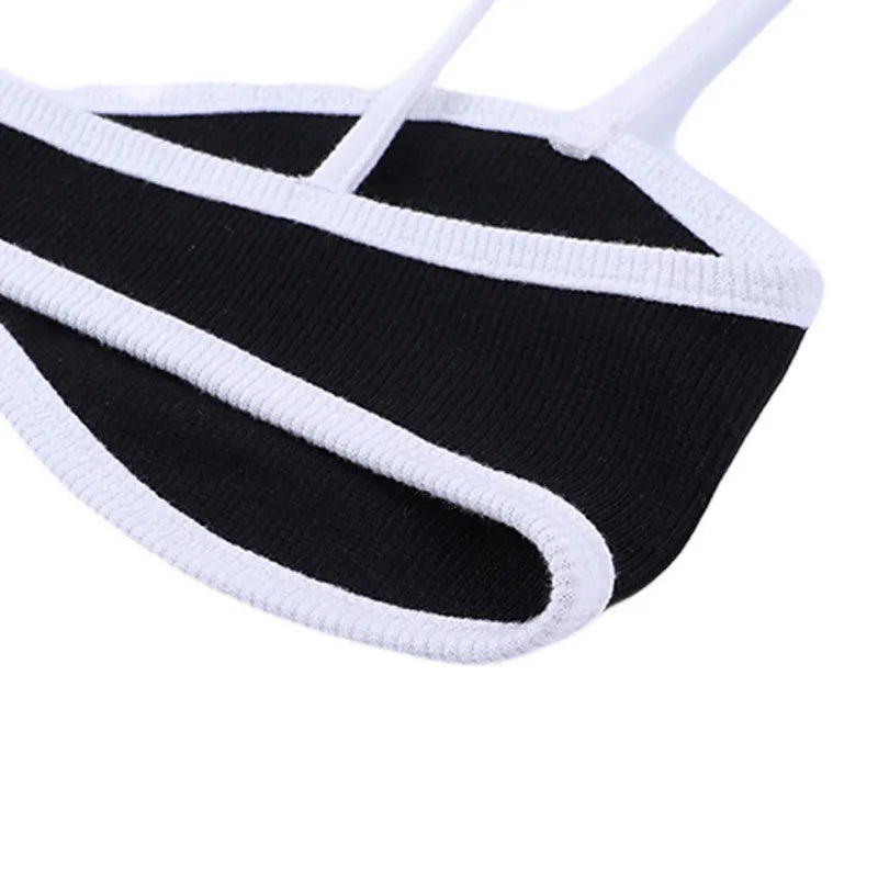 Women Camisole Summer Clothes Spaghetti Straps Low-cut Contrast Color Slim Tops Sexy Club
