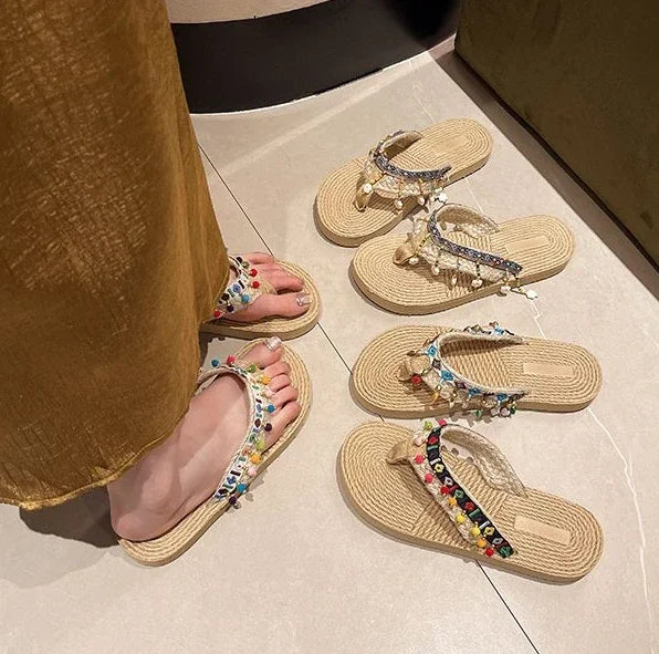 Woman Slippers Low Heel Shoes For Women On Beach Sandals Non Slip Slides Wholesale Bulk Sale Unique Comfortable And Elegan Price