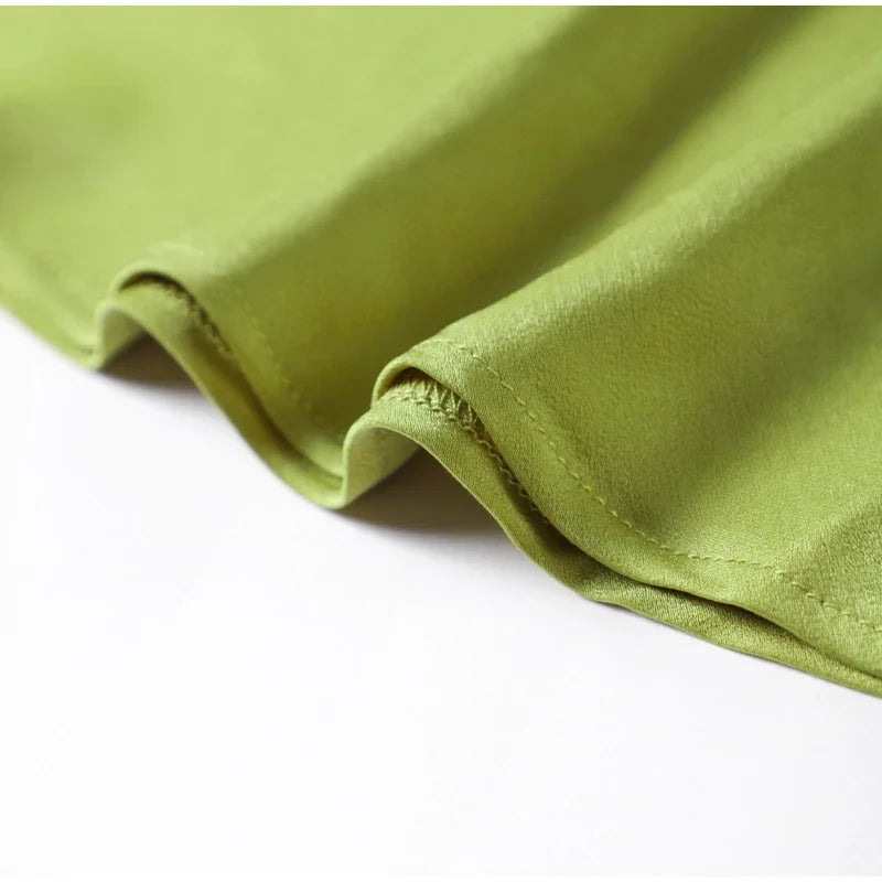Elegant Satin Ribbon Halter Backless Sleeveless Dress for Women Slim Fit Party Evening Robes Lady Solid Color Autumn Summer 2025
