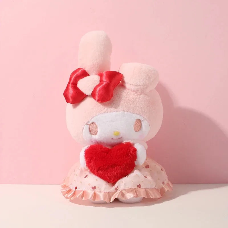 Kawaii Anime Sanrioed Hello Kitty Kuromi Cinnamoroll Plush Dolls Room Ornaments Pillow Toy Girl Children Birthday Valentine Gift