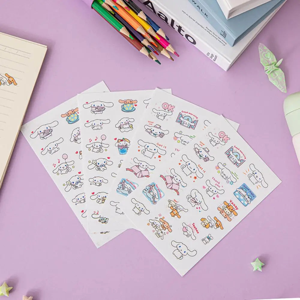 Miniso kawaii kuromi sticker small pattern creative cute cartoon decoration water cup sticker planner account kuromi sticker