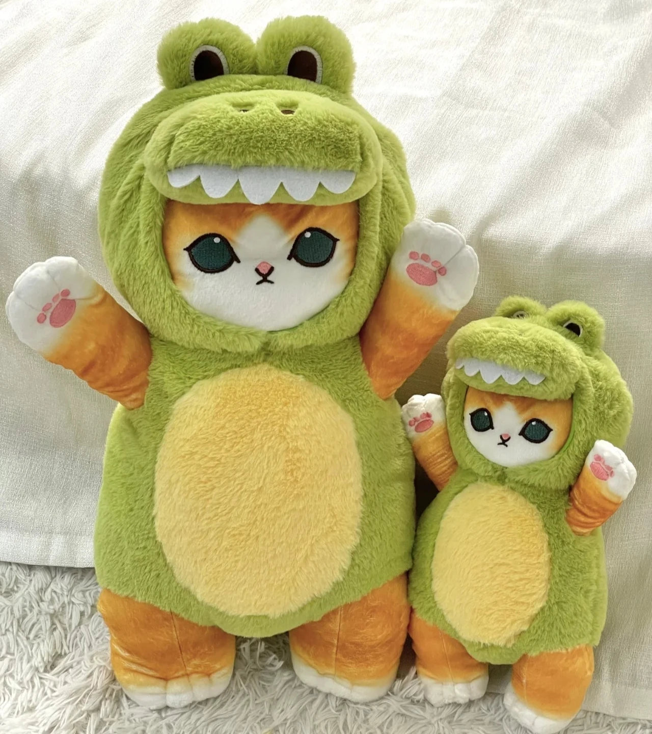 Mofusand 30/50cm Plush Toys Kawaii Cat Cosplay Costume With Dino/Cow Outfits Cute Stuffed Animal Birthday Gift For Kids And Girl