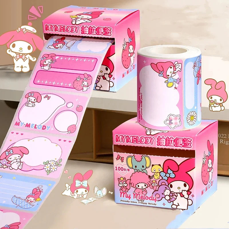 Kuromi Pull Tab Sticky Notes Cute Cartoon Memo Pads With Strong Adhesive Kawaii Stationery For Journal Planner School Supplies