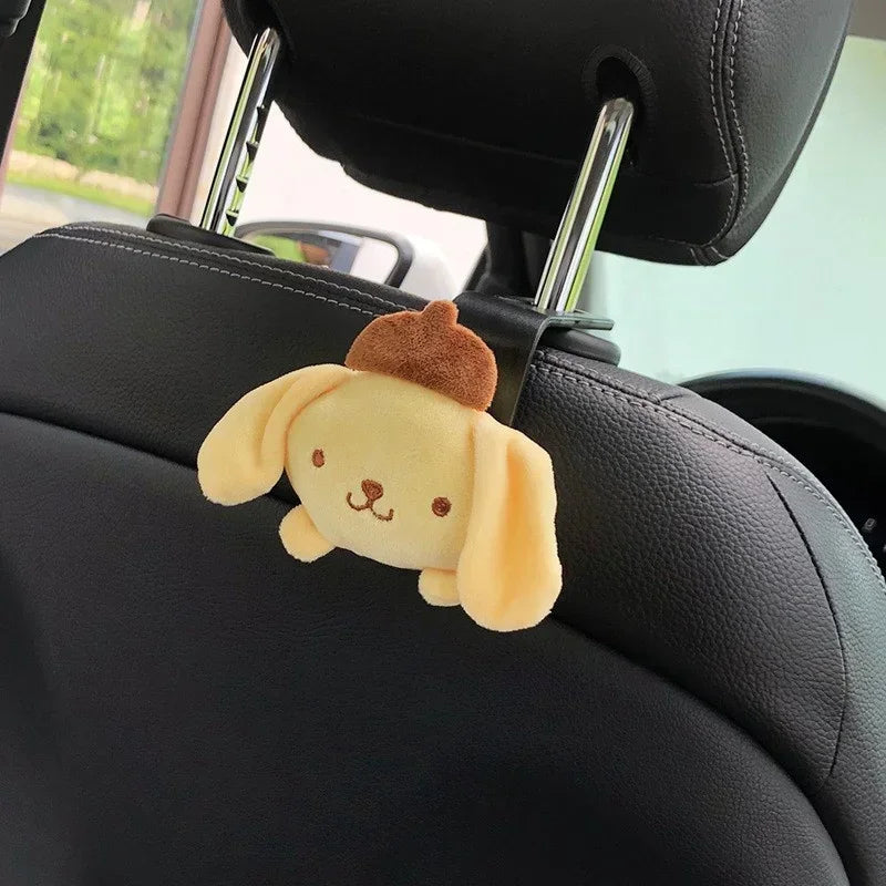Sanrio Anime Figure Peripherals Car Hook Hanbag Storage Organizer Interior Decoration Cute Kuromi My Melody Car Seat Hook Gifts