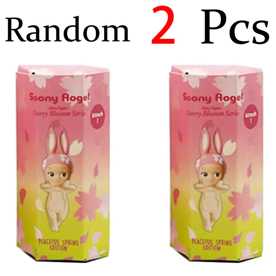 Cberrry blossom series Sonny Angel & Mofusand Blind Box Hippers Mini Figure Shark Cat Action Toy For Fan Children Christmas Gift