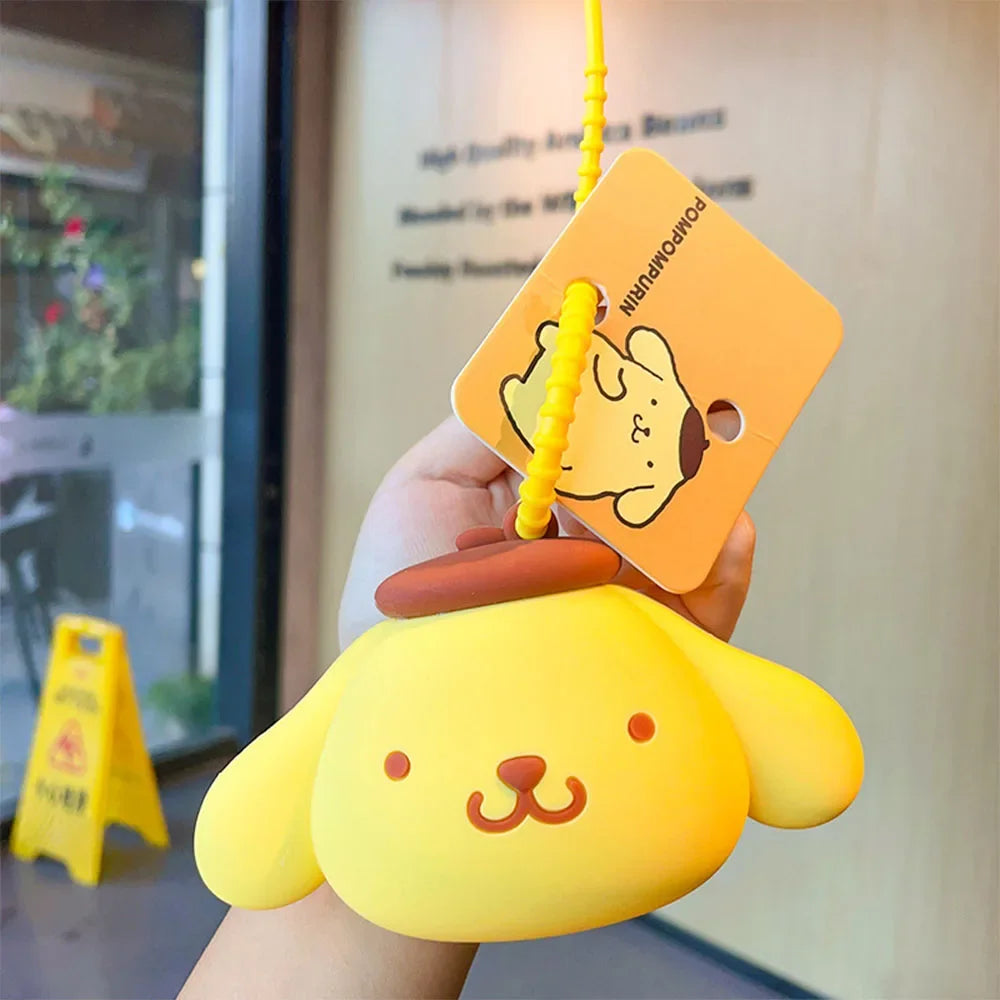 Sanrio Coin Purse My Melody Kuromi Cinnamoroll Pochacco Silicone Waterproof Mini Bag Keychain Decorative Accessories Christmas