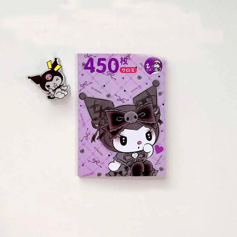 450Pcs/Book Sanrio Stickers Melody Cartoon Kuromi Hello Kitty Cinnamoroll Hand Acount Decorative Sticker Girls Gift Kids Toys