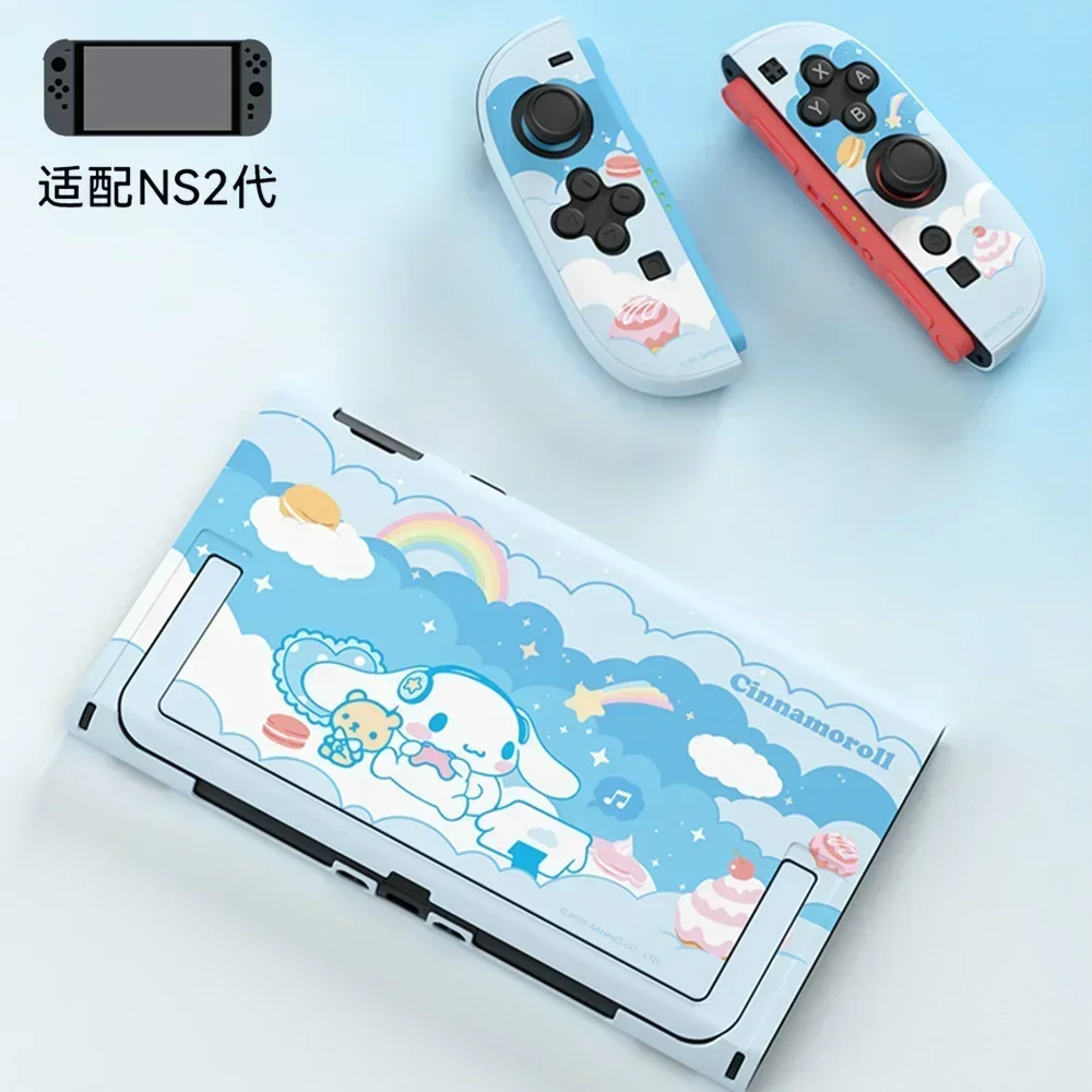New Sanrio Figure Kuromi Hellokitty Switch2 Protective Case Hardshell Case Pluggable Base Ns2 Accessories Ornaments Girls Gift