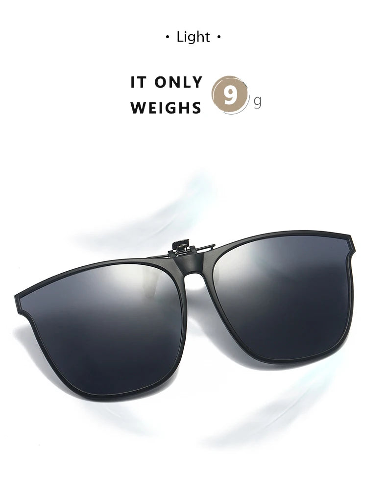 Polarized Clip On Sunglasses Men Car Driver Goggles Night Vision Glasses Anti Glare Vintage Square Glasses Oculos