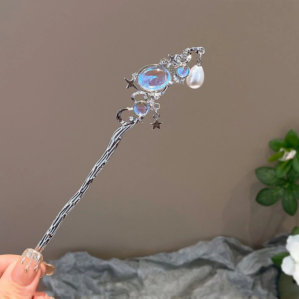 Fashion Chinese Style Hair Stick Hair Needle Moonstone Jewelry Suitable Daily Party Wear Women's Romantic Hair Clip Accessories