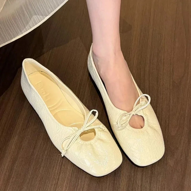 Flats Women Loafers Shoes Spring Fashion Casual Shoes Lolita Dress Woman Sandals 2025 Designer Brand Bow Sport Female Zapatillas