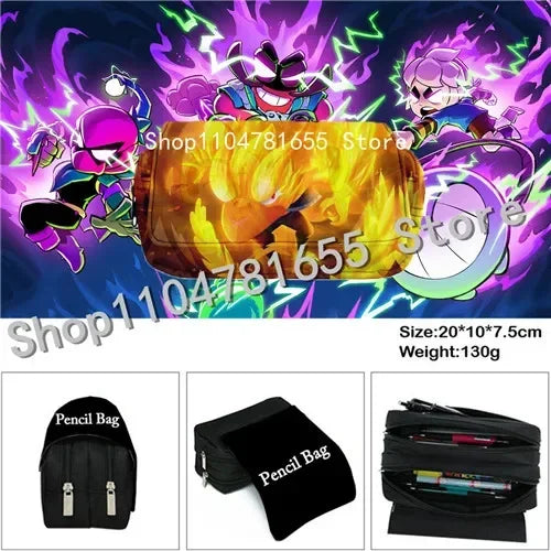 Anime Figures 3Pcs Backpack Set Kawaii Schoolbag Cartoon Mochila Anime Large Capacity 16 inch Bags Birthday Gifts