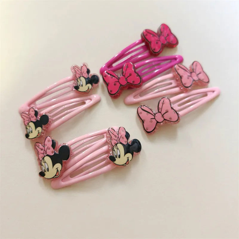 Disney Anime Minnie Mouse Hairrope Hairpin Kawaii Minnie Hair Accessories Cartoon Girl Hairpin Baby Gifts