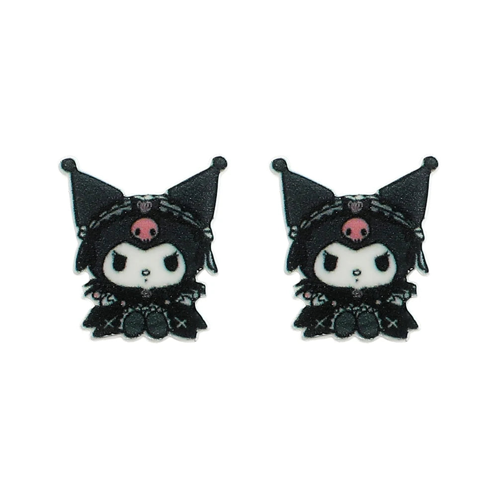 Sanrio Kuromi My Melody Earrings Cute Sweet Exquisite Earrings Campus Girls Jewelry Accessories Gifts