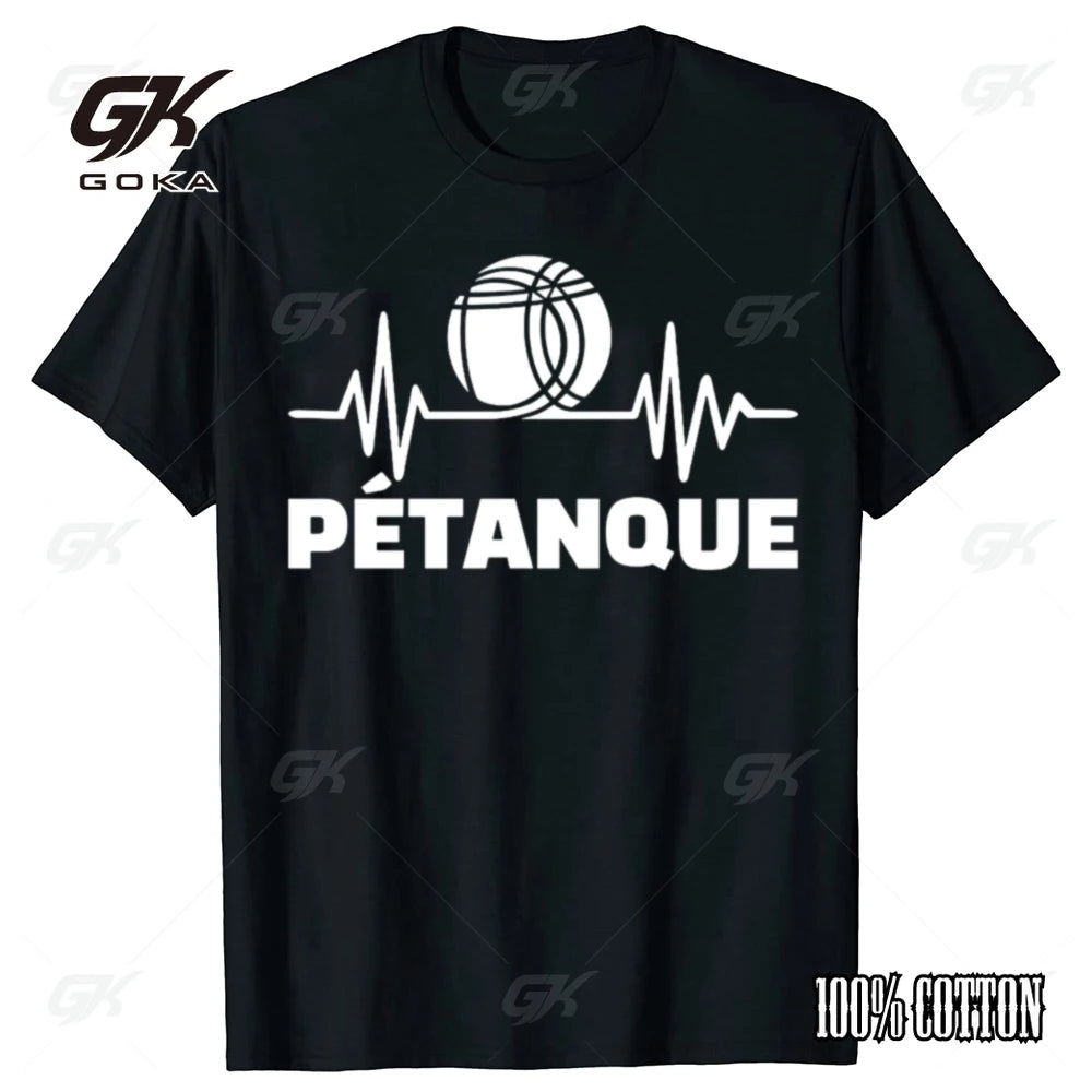 Funny Petanque Boule Graphic Cotton T-shirts Men Women's Fashion Casual Tshirt Loose Breathable Oversized Streetwear T Shirt