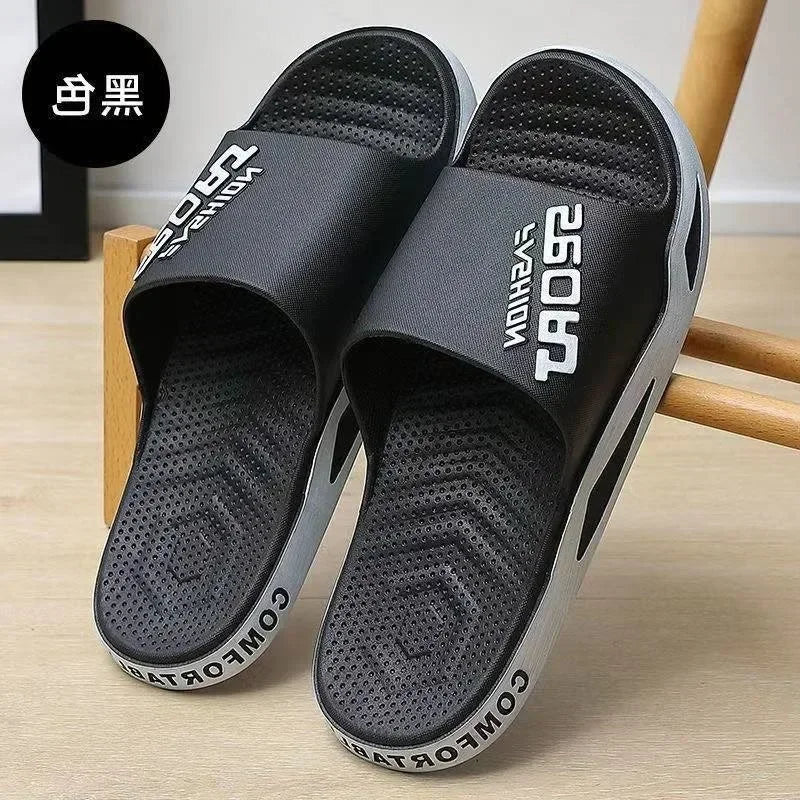 男性用スリッパは夏の外出にも最適です。おしゃれなバスルーム、浴室、滑り止め付きの家庭用、室内用、家庭用の男性用サンダルです。