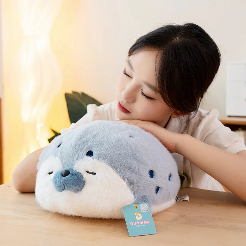 高品質 本物 かわいい 漫画 海の生き物 カワウソ ぬいぐるみ 枕 ヘッドセット ブルーシール カワウソ ぬいぐるみ 誕生日プレゼント