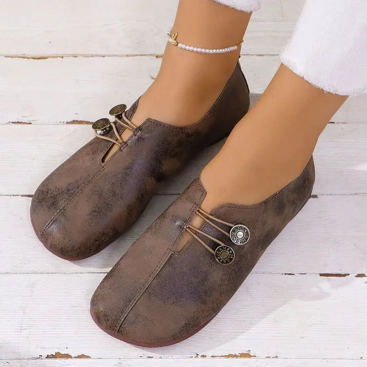 Women Flats Shoes 2025 New Spring Autumn Casual Comfortable Boat Shoes Loafers Round Toe Ballet Outdoor Soft Bottom Flat Shoes