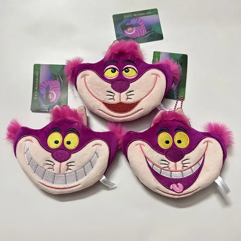 Miniso & Disney Alice In Wonderland Peripheral Accessories Kawaii Cheshire Cat Plush Cute Crossbody Bag for Girl Shoulder Bag