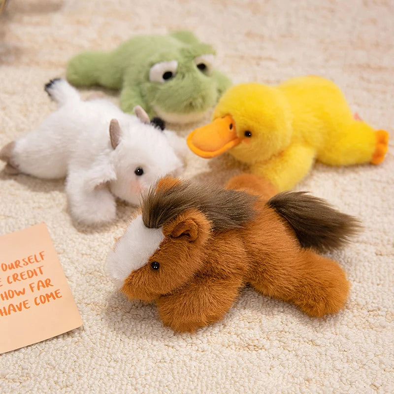 Animals Plush Toys Cute Frog/Duck/Cow/Horse Dolls Soft Birthday Gift For Girls And Children Accompany Appease Stuffed Dolls