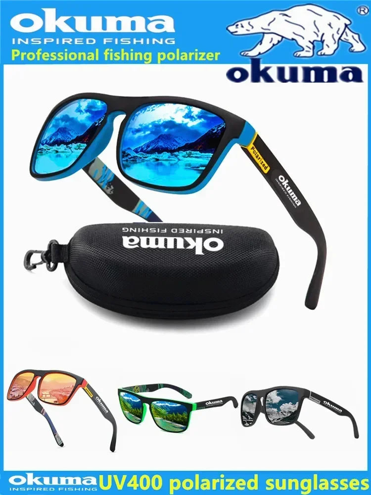 Okuma 偏光サングラス UV400 男女兼用 アウトドア 狩猟 釣り 運転 自転車 サングラス オプションボックス
