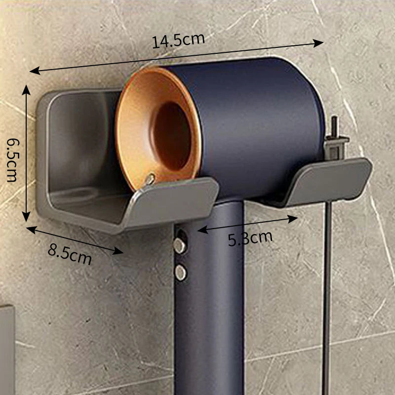 Hair Dryer Holder Wall Mounted Hair Straightener Dryer Hair Stand Bathroom Organizer Shelves Washroom Organization Shelves
