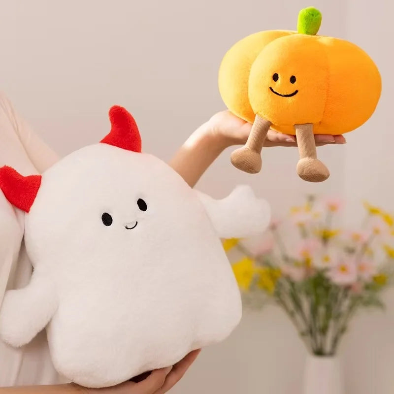 Latest Halloween Ghost Pumpkin Doll Stuffed Plush Toy Handmade Doll Cartoon Anime Cute Birthday Gift for Friends Fun Doll
