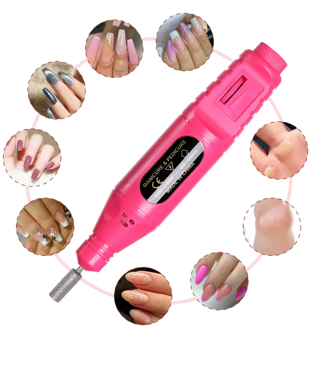 LINMANDA 6 in 1 電動ネイルドリルキット ネイルポリッシャー マニキュア ポータブルネイルファイル ネイルドリル機器 ペンツール マシン