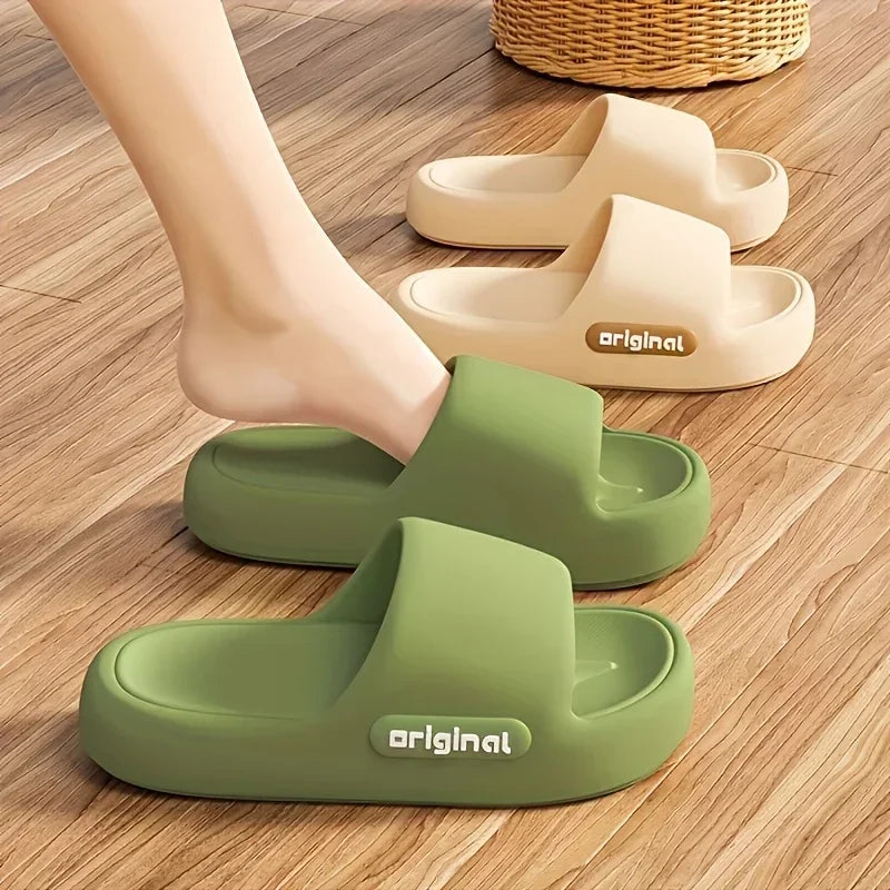 Women's Soft Slippers Thick-Soled Anti-Slip Indoor Outdoor Home Bathroom Relaxing Comfortable Cushioned Sandals,slippers woman
