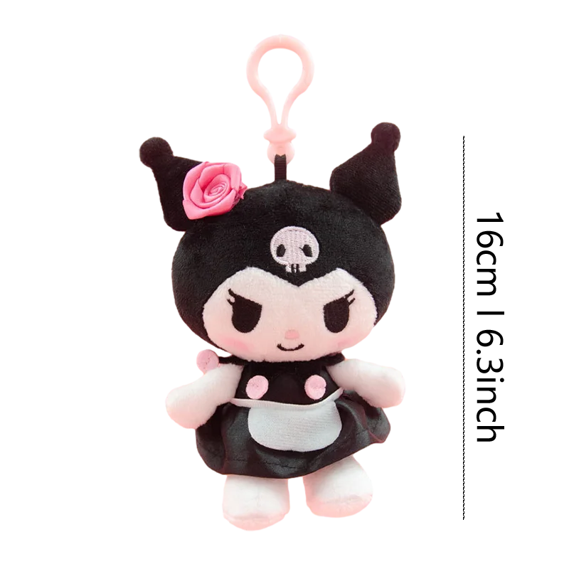 Sanrio Hello Kitty Kuromi Melody Stuffed Toys Pendant Cute Plush Toys Kawaii Keyring Anime Keychain Birthday Gift Party Treats