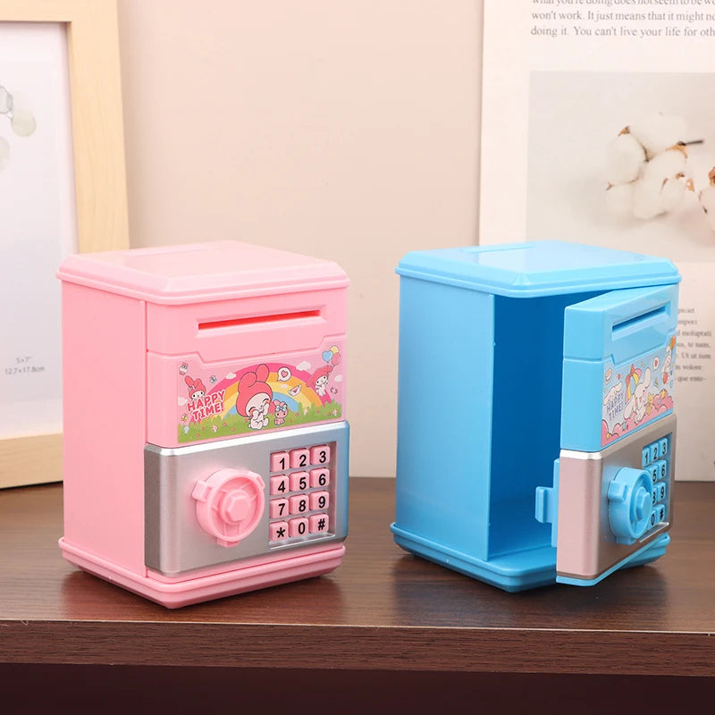 1 PCS Sanrio Anime Kawaii Kuromi My Melody Cinnamoroll Safe Shape Children's Piggy Bank Girl Heart Cute Toy Birthday Gift