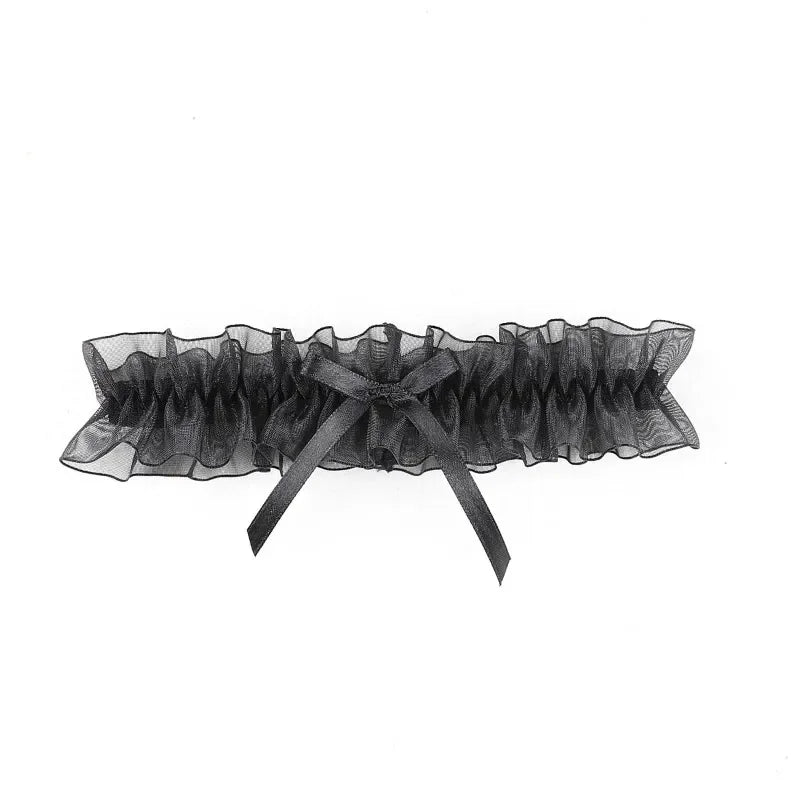 Women Sexy Bow Lace Choker Necklaces Torques Collar Floral Bowknot Wedding Party Cosplay Lolita Fashion Girls Elastic Neck Ring