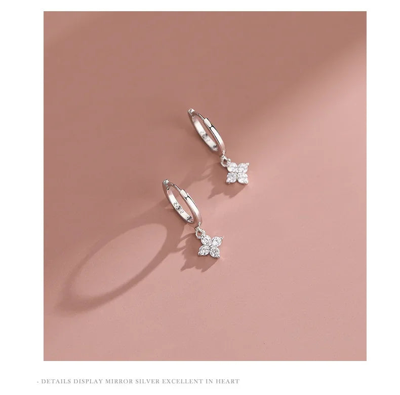 925 Sterling Silver leaf Earrings For Women Trendy Earring Jewelry Prevent Allergy Party Accessories Gift