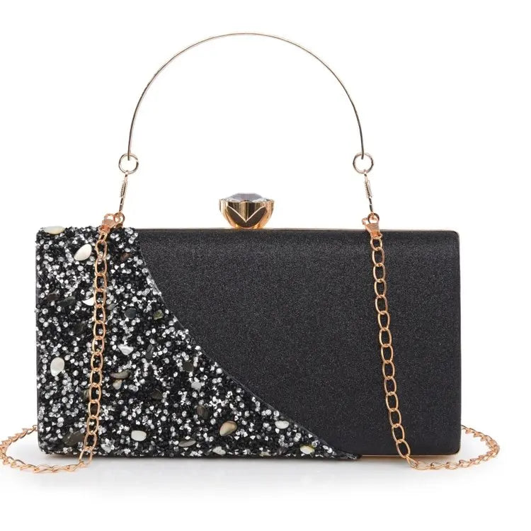 Luxury High Design Women Evening Bag Brand Party Banquet Glitter Bag For Ladies Wedding Clutch Handbag Shoulder Bag Chain Bolsas