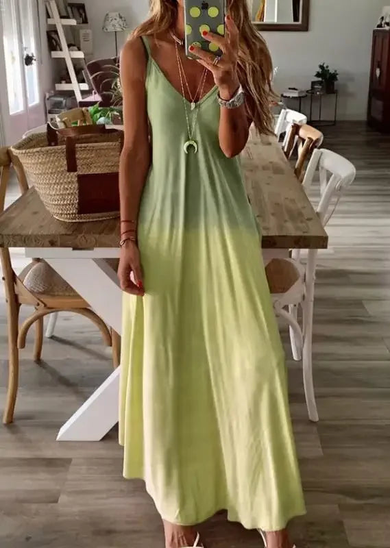 Plus Size 4XL 5XL Women's Summer Casual Loose Strap Dress Sexy Beach Boho Maxi Dress Large Size Long Dresses Female Robe Femme