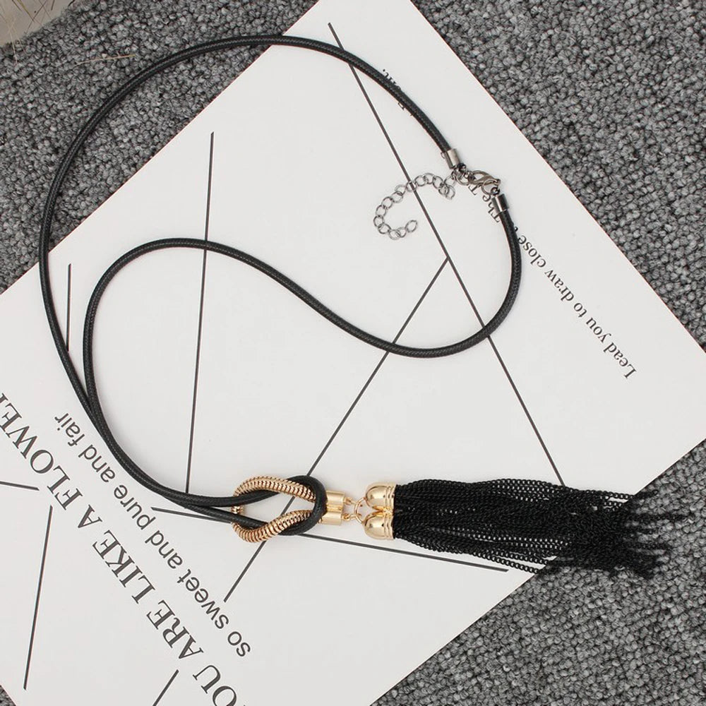 FSUNION 2025 New Elegant Simulated Pearl Choker for Women Silver Color Chain Long Necklaces Pendant Fashion Jewelry Accessories